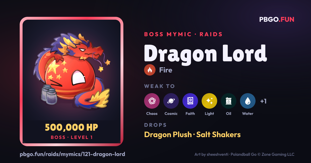 Dragon Lord · Boss Mymic · PBGO.FUN